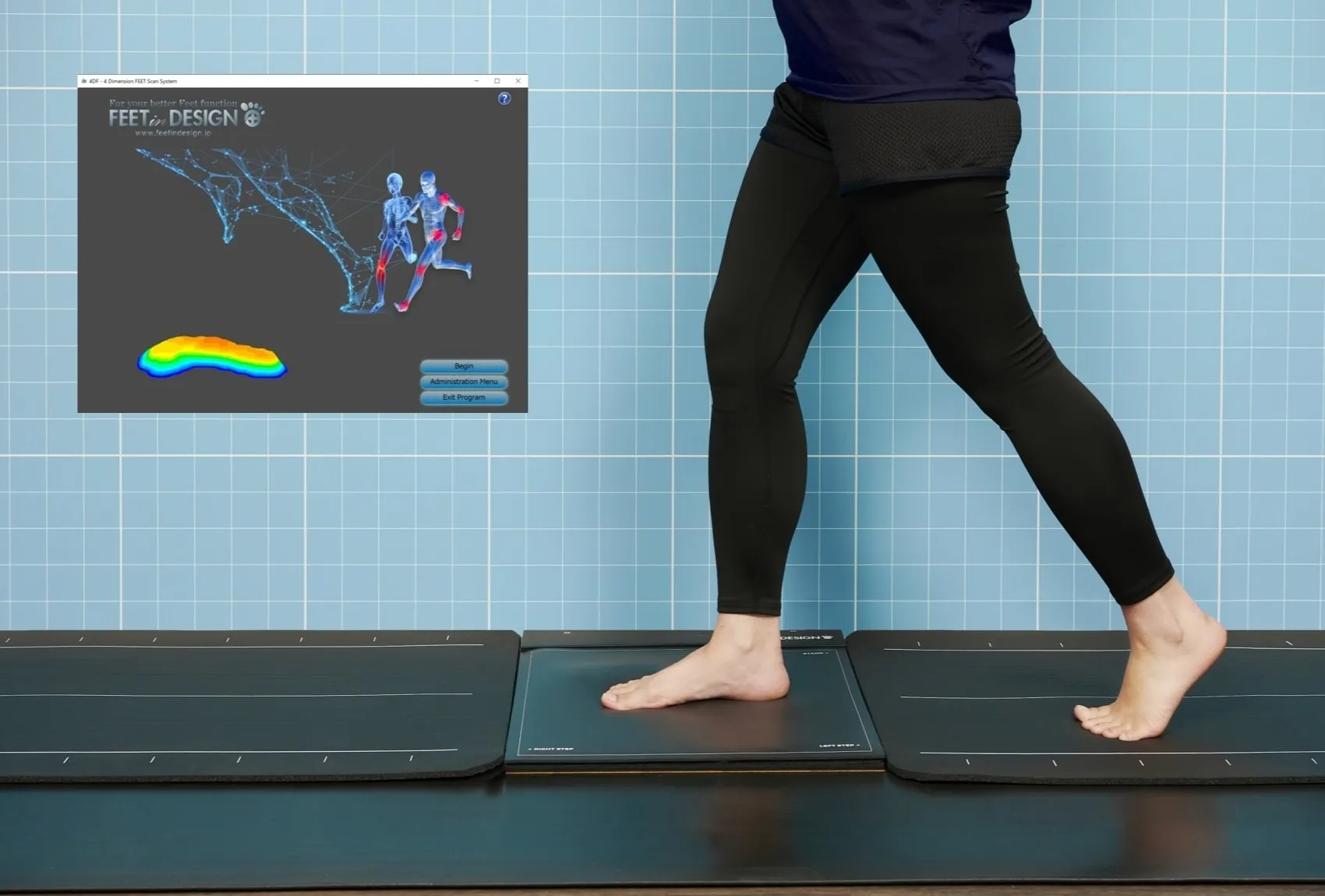 立位・歩行時の足圧測定